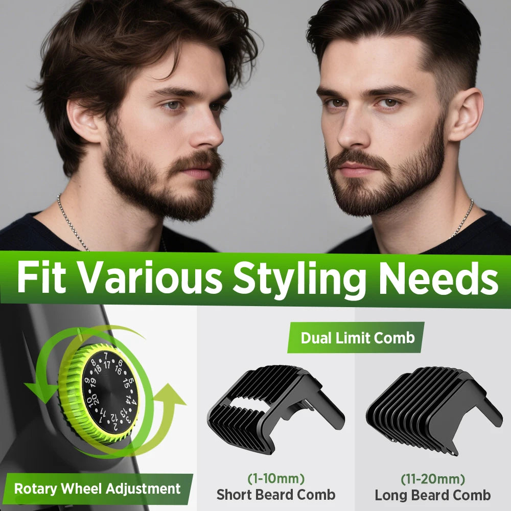 Cordless Vacuum Beard Trimmer and Hair Clipper - 10