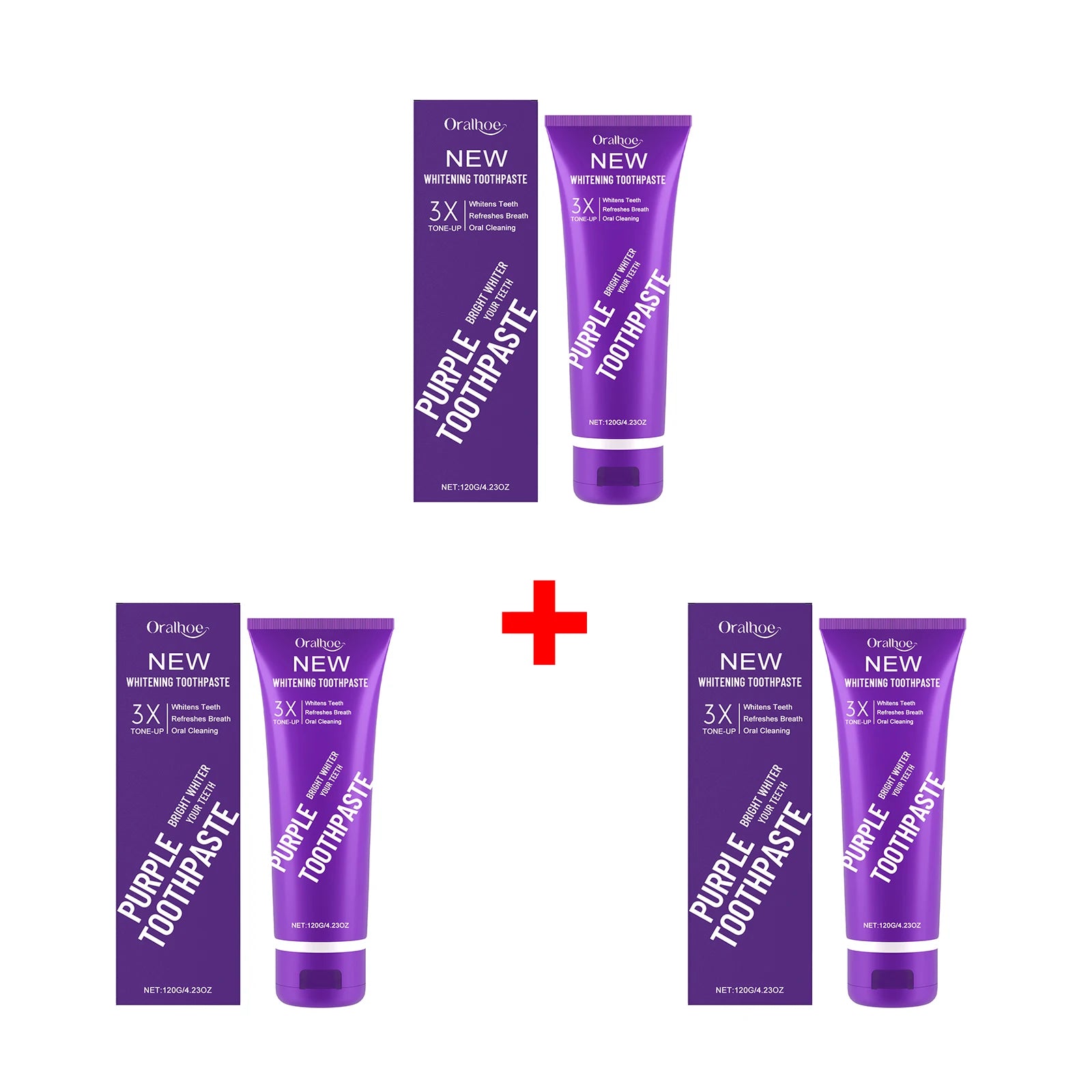 Purple Teeth Whitening Toothpaste for Stain Removal - 13