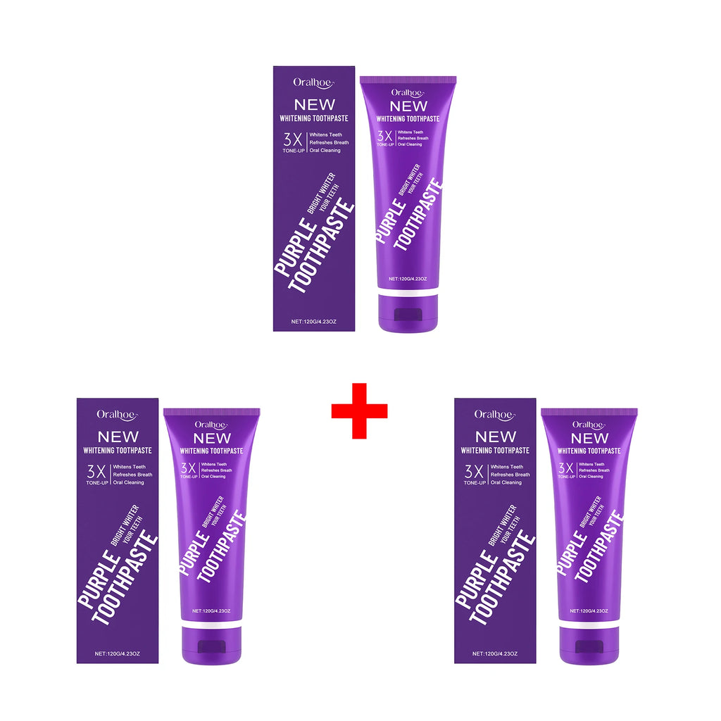 Purple Teeth Whitening Toothpaste for Stain Removal