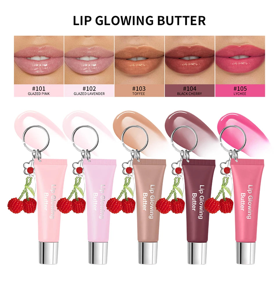 Hydrating Lip Gloss with Keychain for On-the-Go Shine