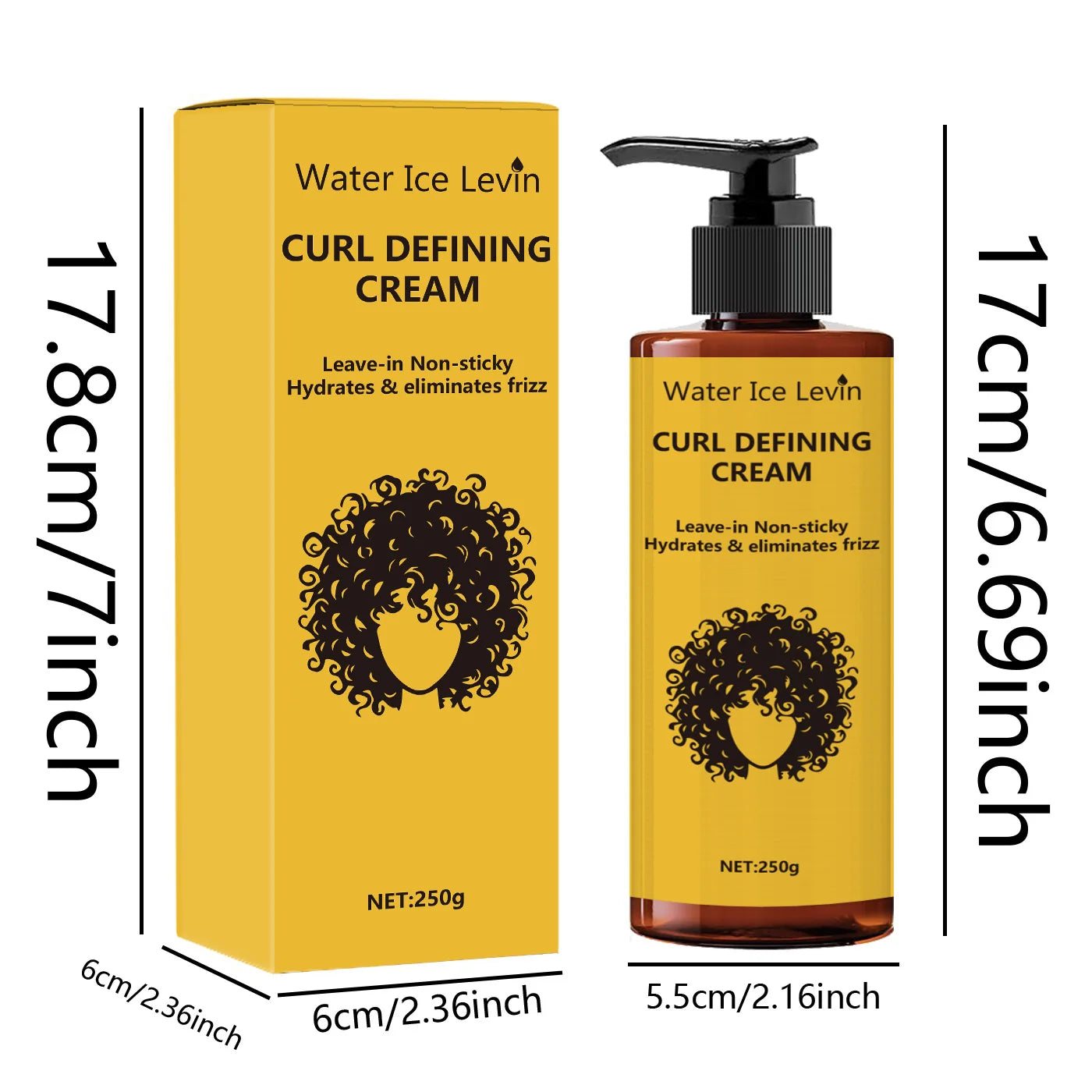 Water Ice Levin Curl Defining Cream 250g Hair Styling Treatment