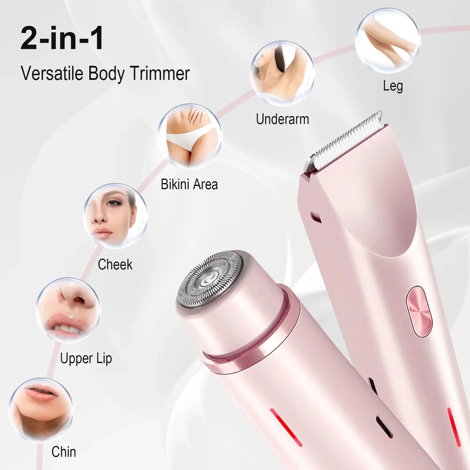 Electric Waterproof Shaver for Women Bikini and Body Hair Removal - 2