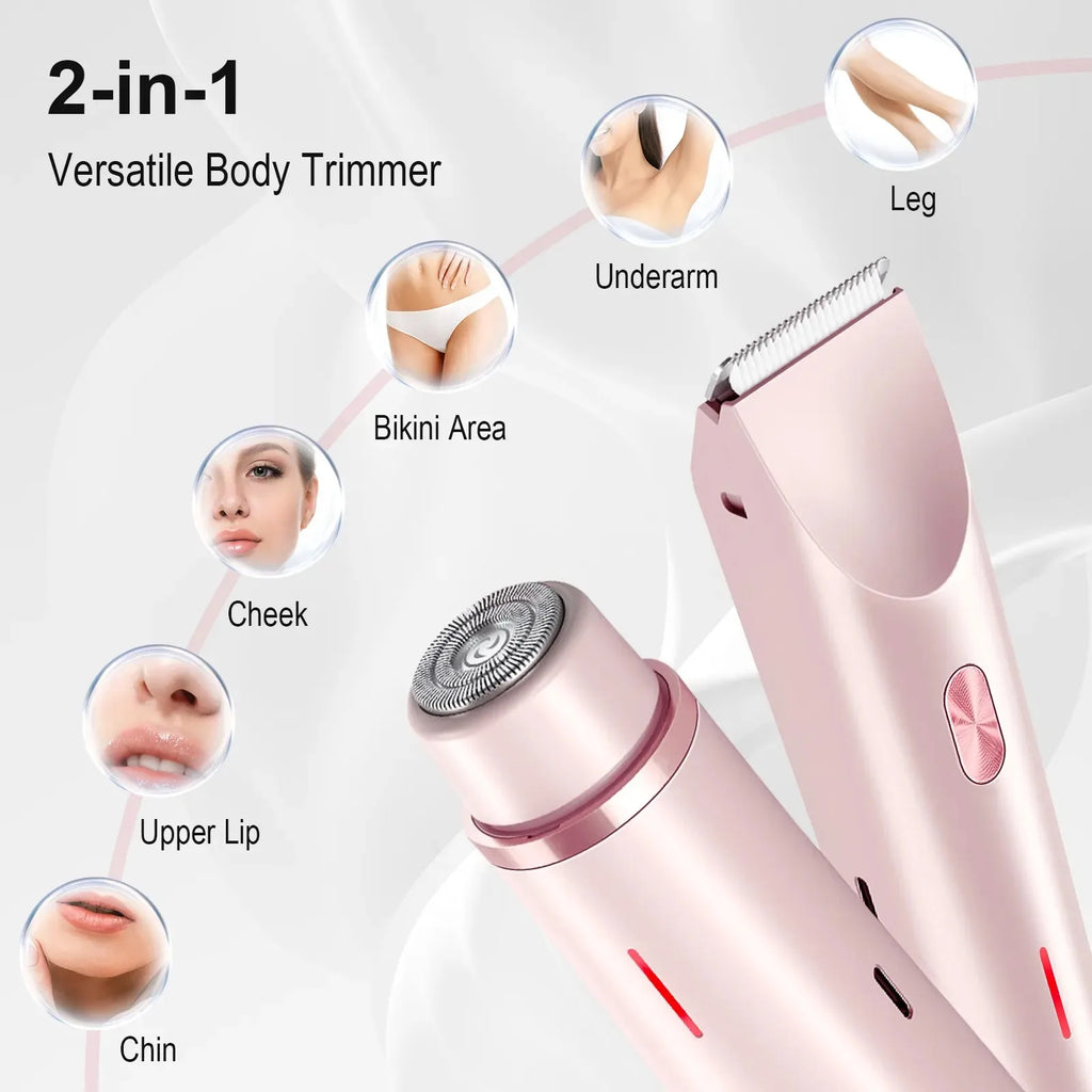 Electric Waterproof Shaver for Women Bikini and Body Hair Removal