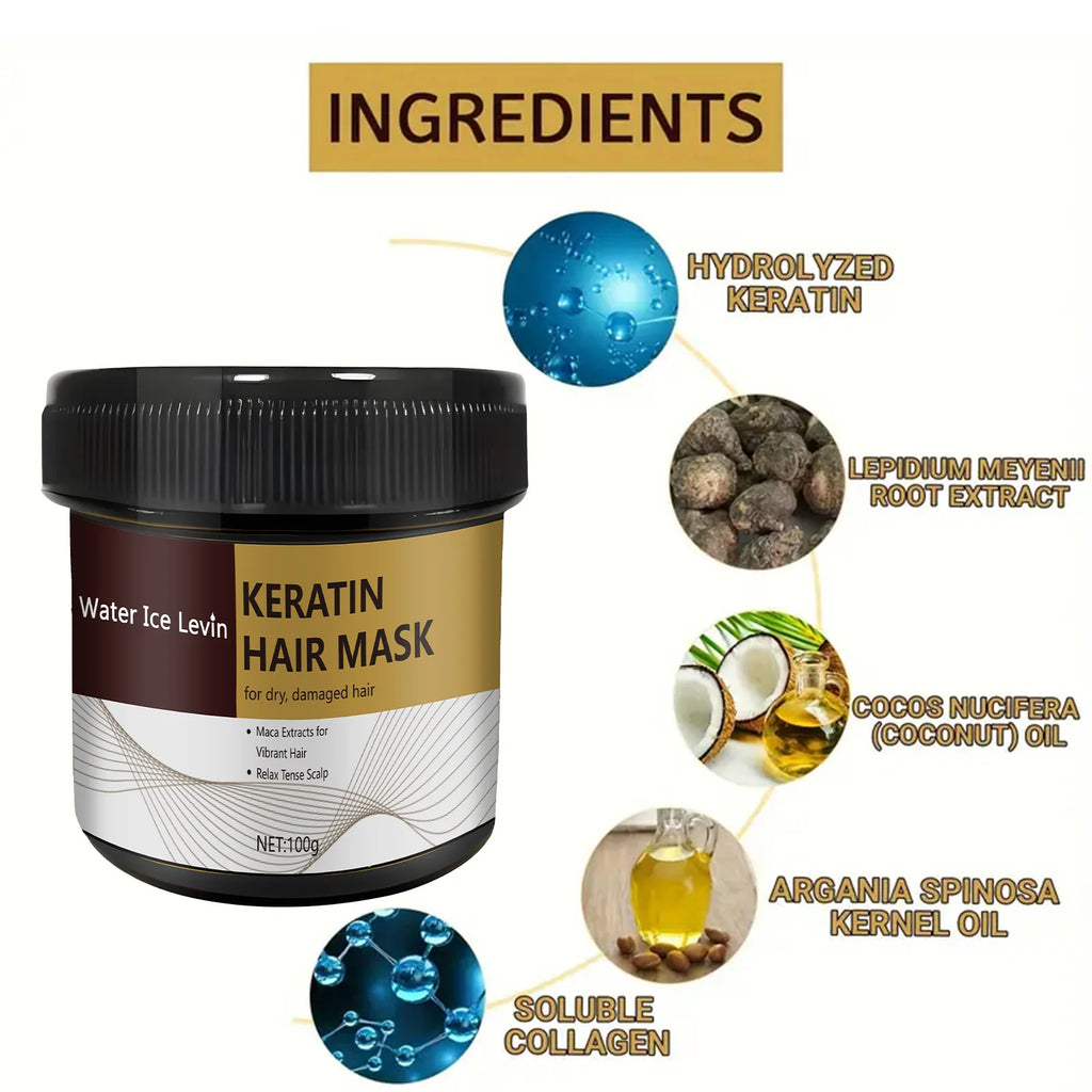 Keratin Hair Mask 100g Repair Treatment for Damaged Frizzy Hair