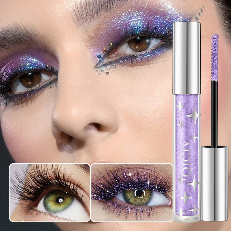 Glitter Mascara Waterproof Shiny Lash Enhancer for Party Makeup - 2