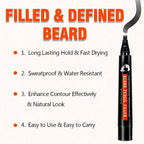 Beard Filler Pen and Brush Kit Waterproof Mustache Grooming Tool