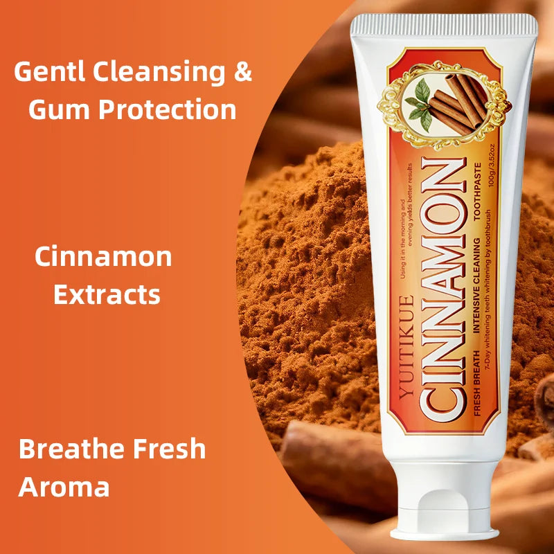 YUITIKUE Cinnamon Toothpaste Natural Teeth Whitening and Gum Care 100g - 4