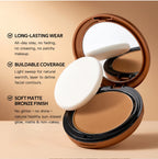 Matte Bronze Pressed Powder for Natural Sun-Kissed Look