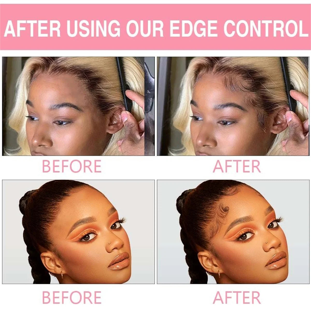 4oz Edge Control Hair Styling Wax for Natural Hair and Wigs