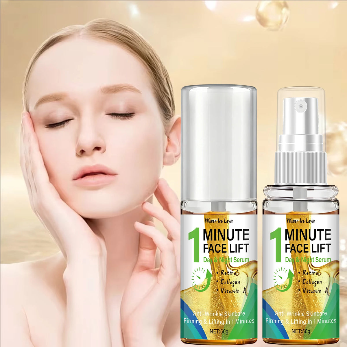 Retinol Collagen Peptide Anti Aging Face Serum Firming Lifting Treatment