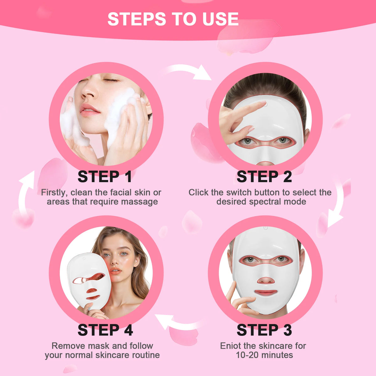 7-Color LED Photon Facial Mask for Skin Rejuvenation