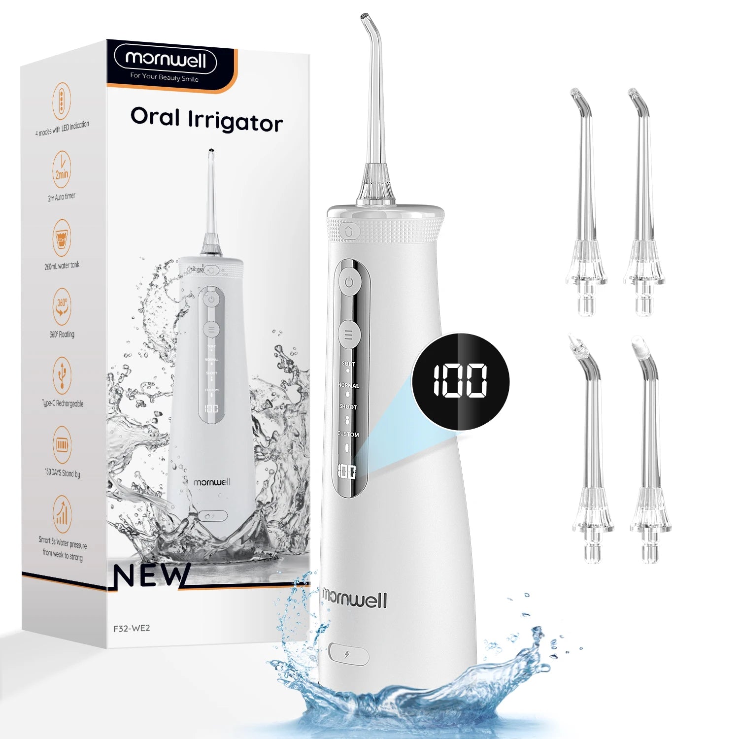 Portable Cordless Water Flosser for Teeth Cleaning and Gum Health - 1