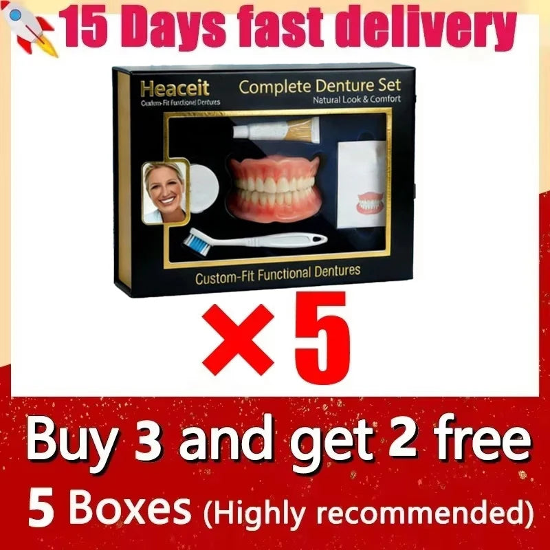 Comfort Fit Fake Teeth Set for Natural Smile