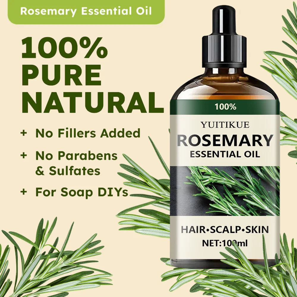 Rosemary Essential Oil 100ml for Hair Scalp and Skin Care - 5