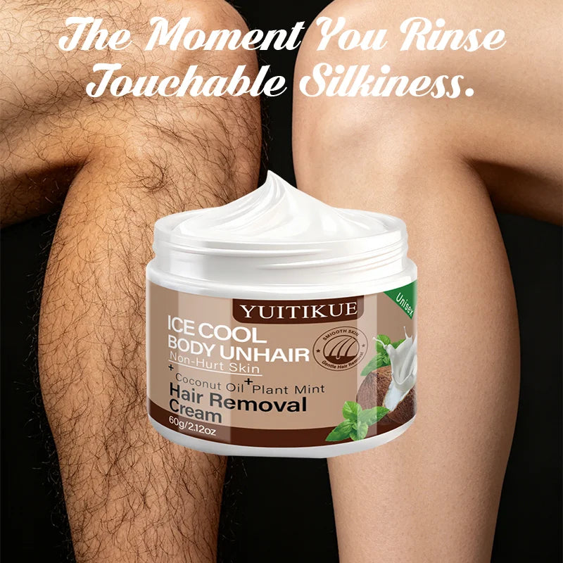 Ice Cool Body Hair Removal Cream 60g Coconut Oil and Mint - 4