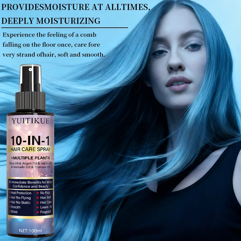 10 in 1 Hair Treatment Spray Heat Protection and Shine 100ml