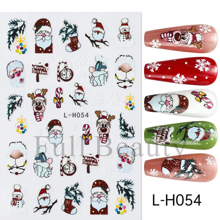 3D Christmas Cartoon Nail Art Stickers - 73