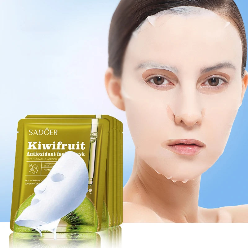 Sadoer Kiwi Fruit Moisturizing Facial Mask Sheet Set