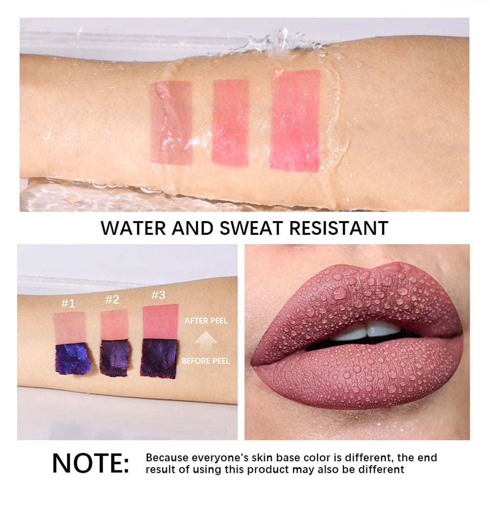 Long-Lasting Waterproof Peel-Off Lip Stain - 12