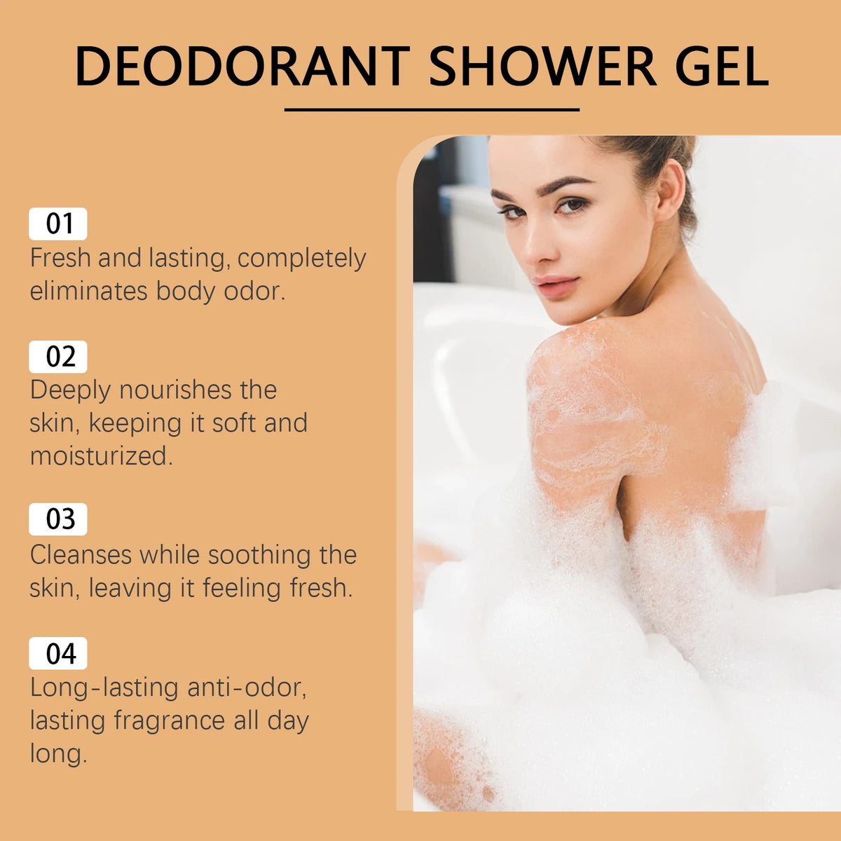 Persimmon Body Wash for Odor Control and Skin Refreshing
