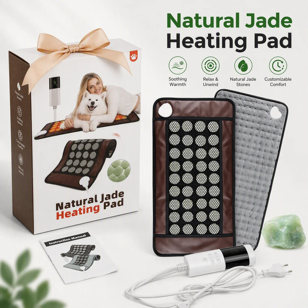 Natural Jade Stone Heating Pad for Back and Muscle Pain Relief