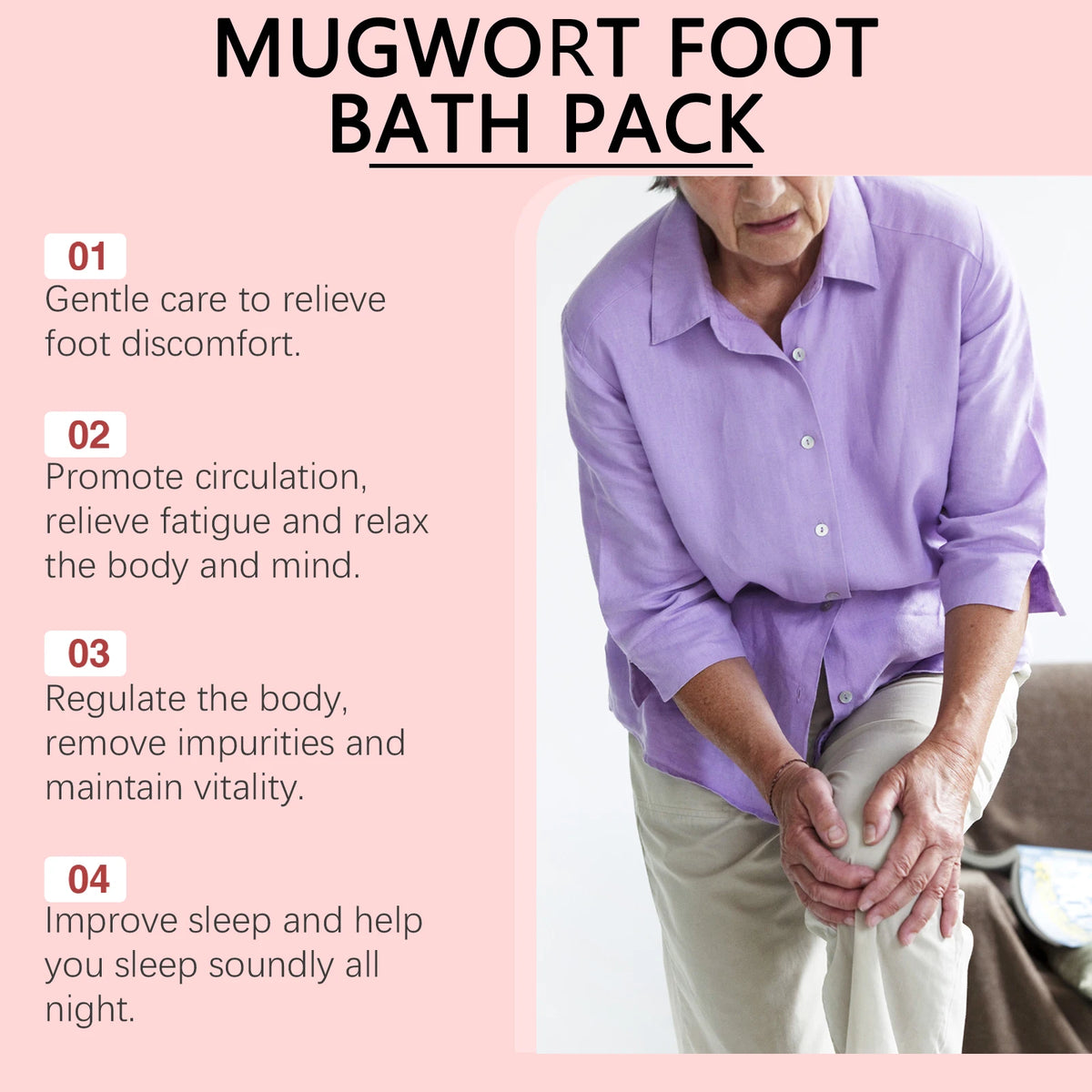 Herbal Mugwort Foot Bath Soak for Relaxation and Sleep