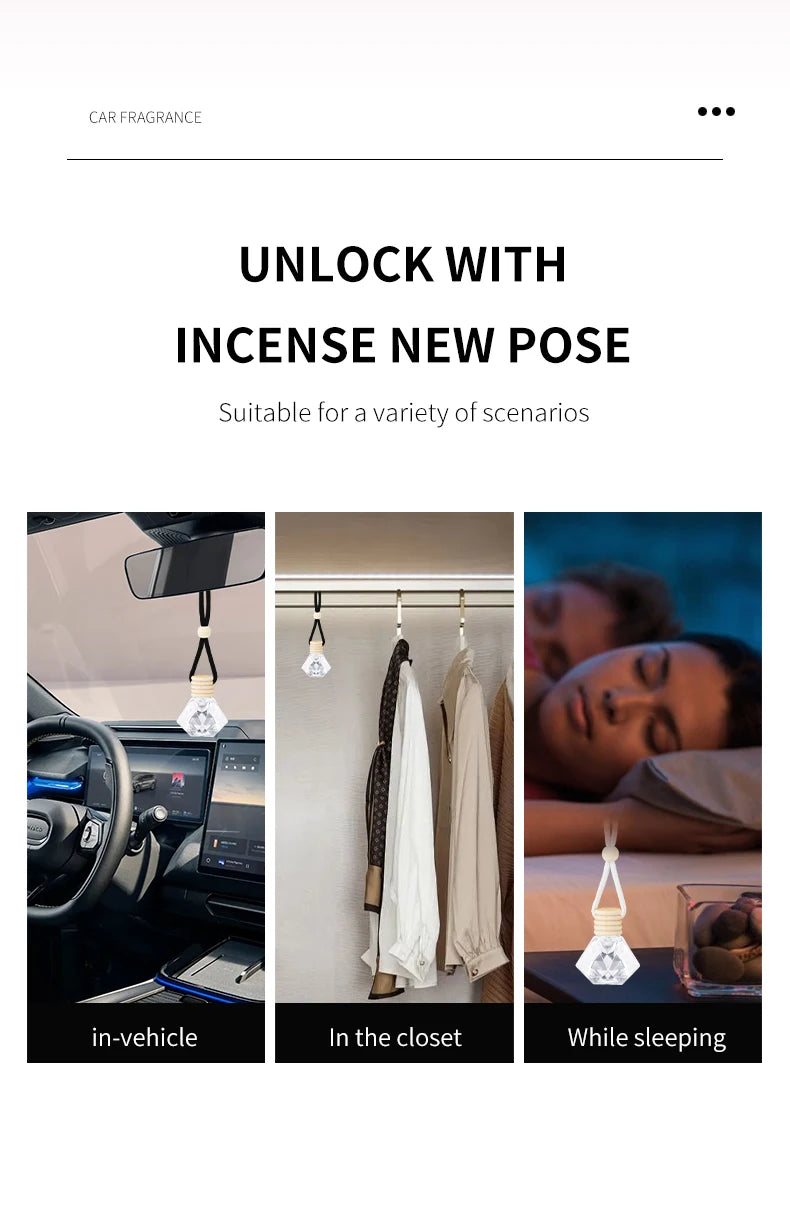 4 Pack Car Air Freshener Hanging Diffuser Interior Fragrance Set