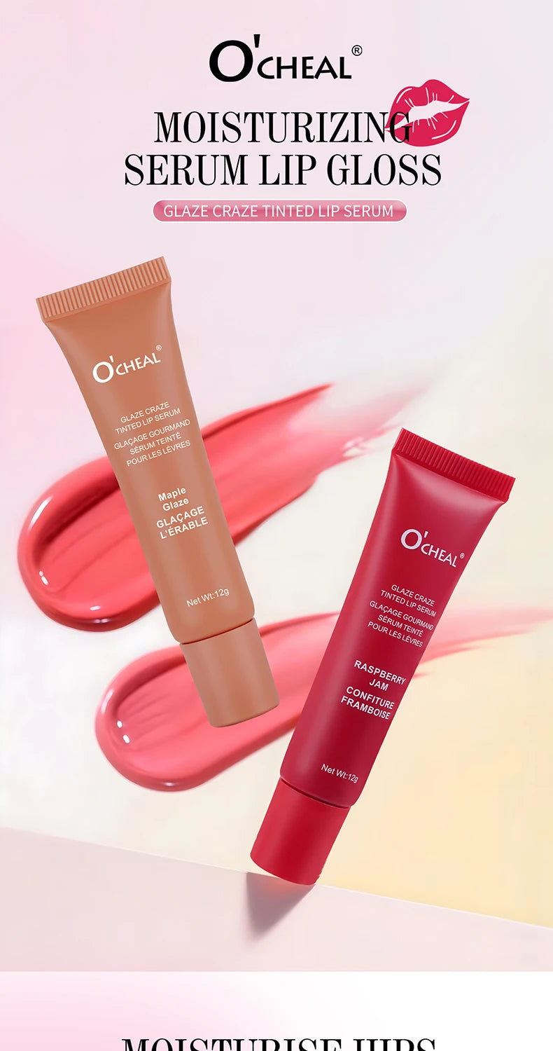 O'Cheal Glaze Tinted Lip Serum Moisturizing Gloss