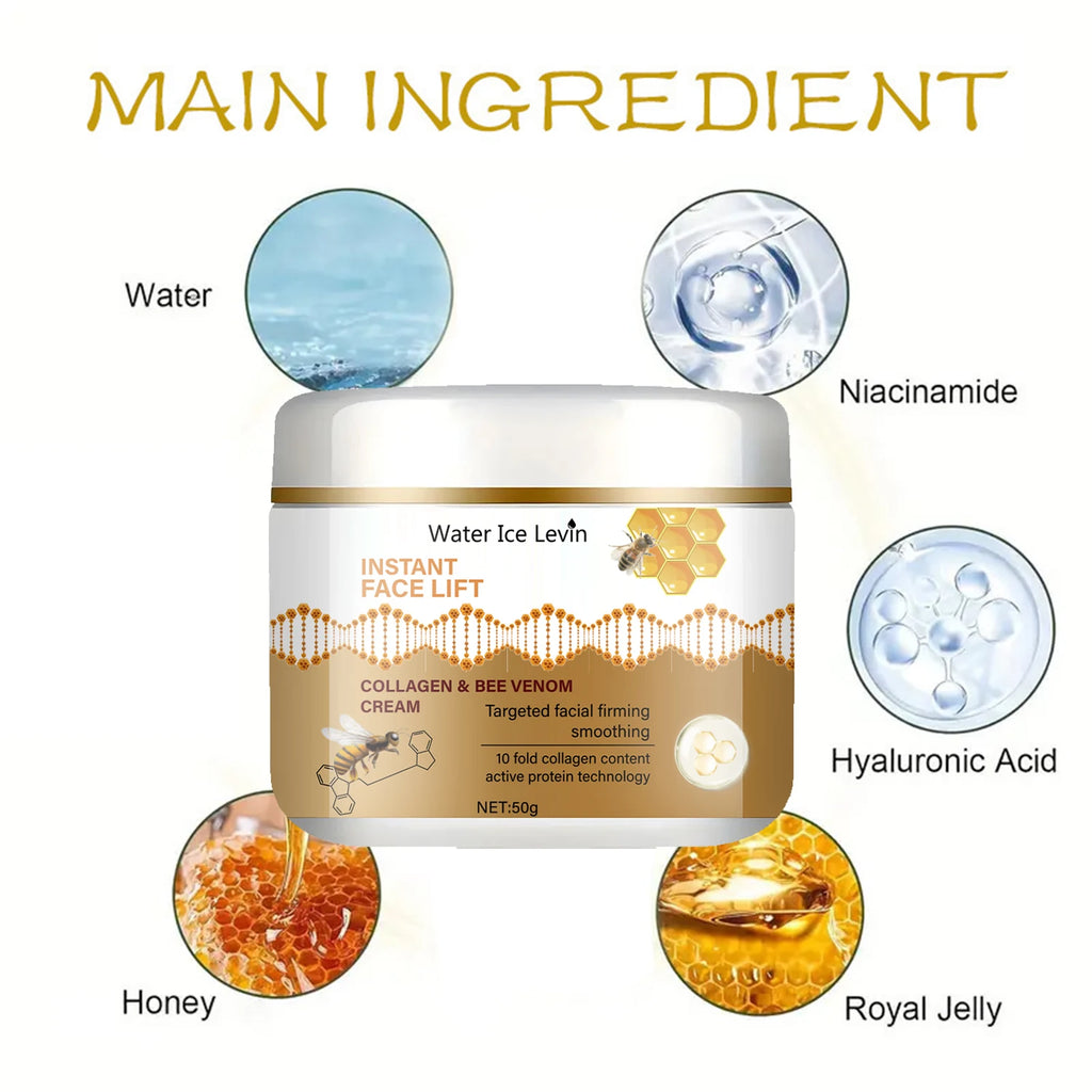 Water Ice Levin Collagen Bee Venom Face Lift Cream Firming Moisturizer