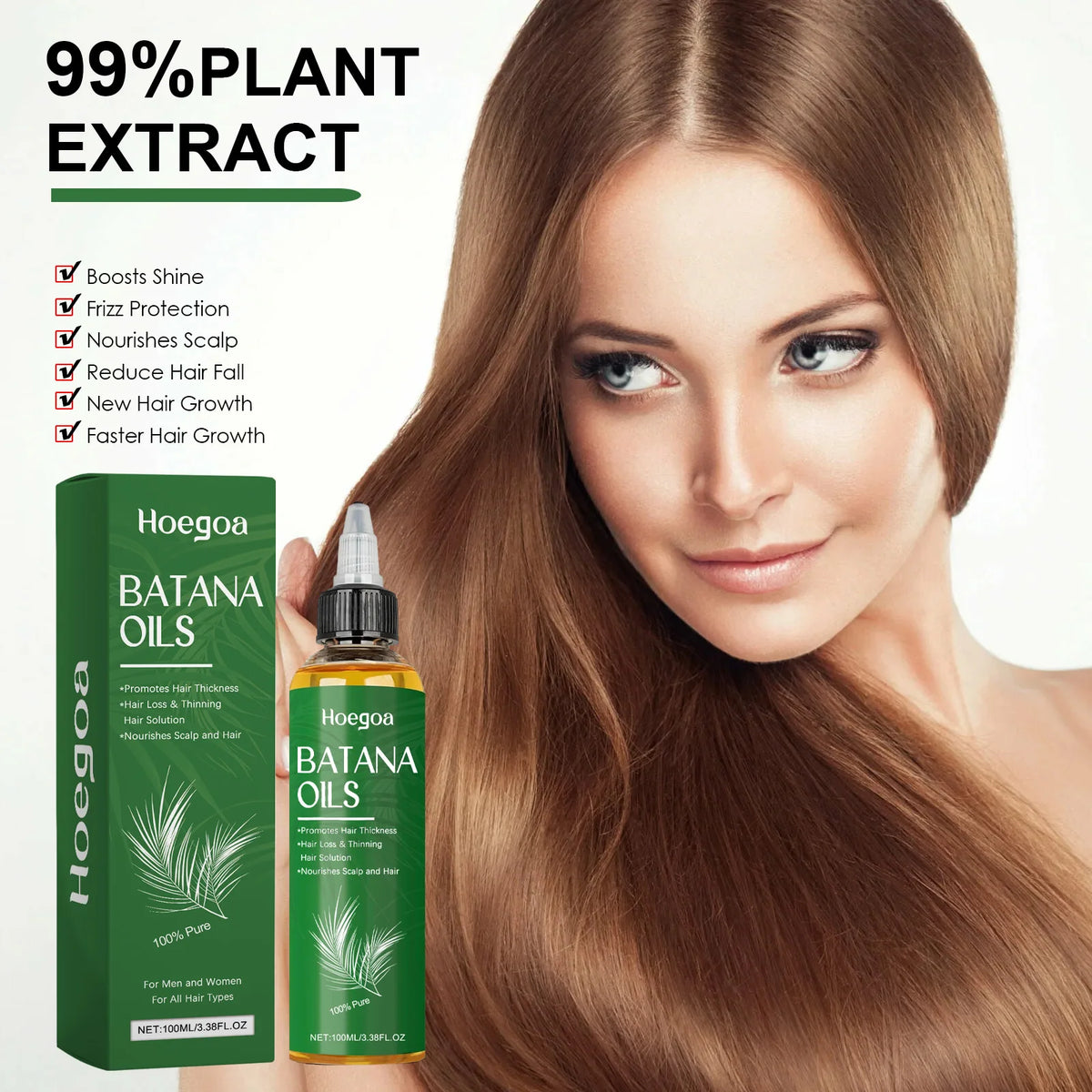 Pure Batana Oil for Hair Growth and Scalp Nourishment
