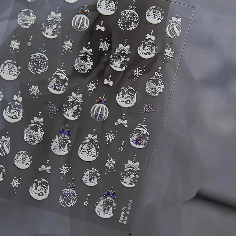 3D Christmas Cartoon Nail Art Stickers