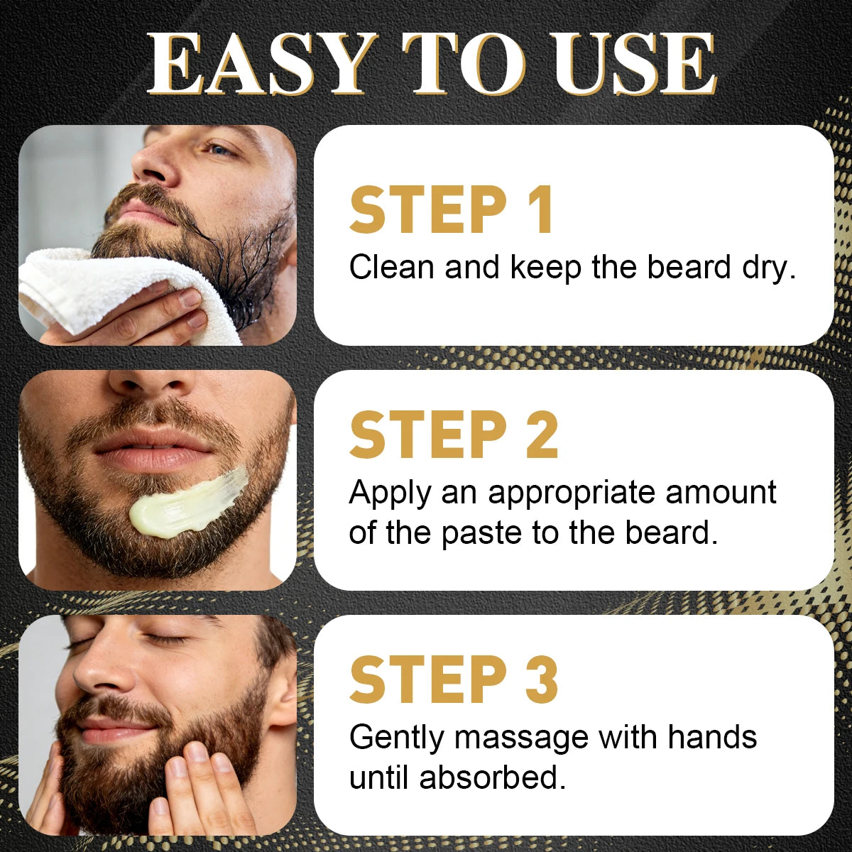 LOCKMIO Beard Care Kit Men Grooming Set Oil Balm and Styling Tools