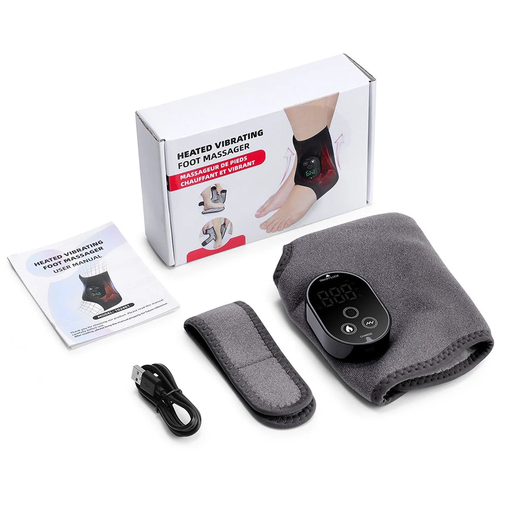 Heated Vibration Ankle and Calf Massage Wrap - 16