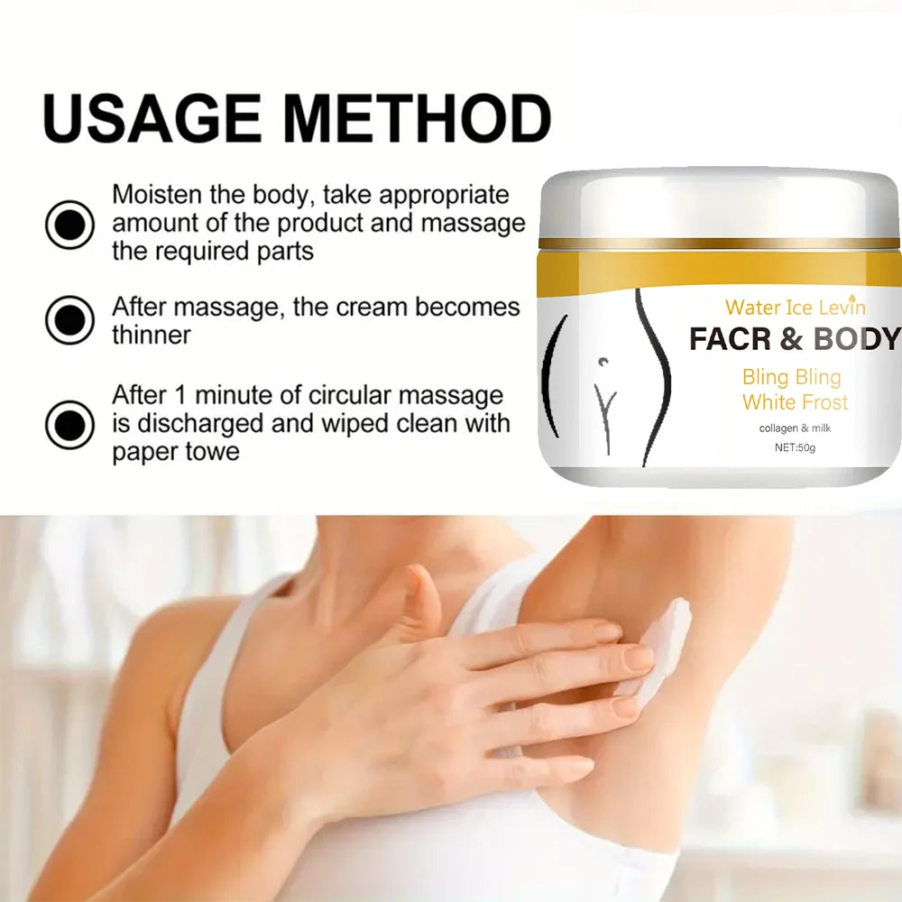 Water Ice Levin Whitening Cream Collagen Moisturizing Face Body Lotion - 5