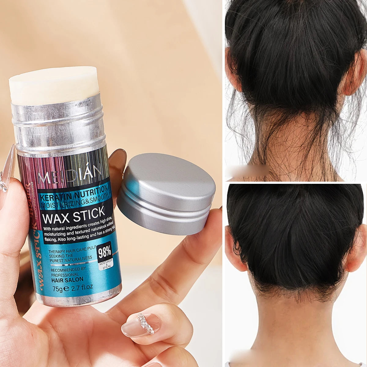 Hair Styling Wax Stick Moisturizing Pomade for All Hair Types