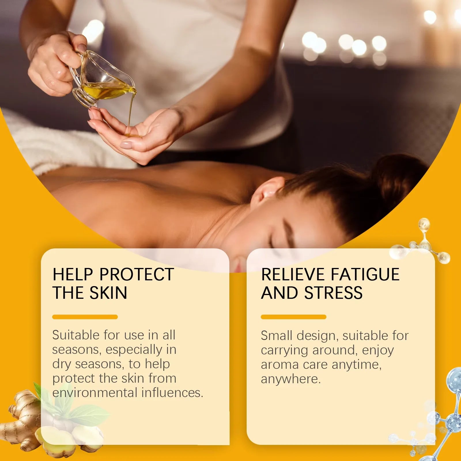 Ginger Massage Oil for Muscle Relief and Skin Nourishment - 2