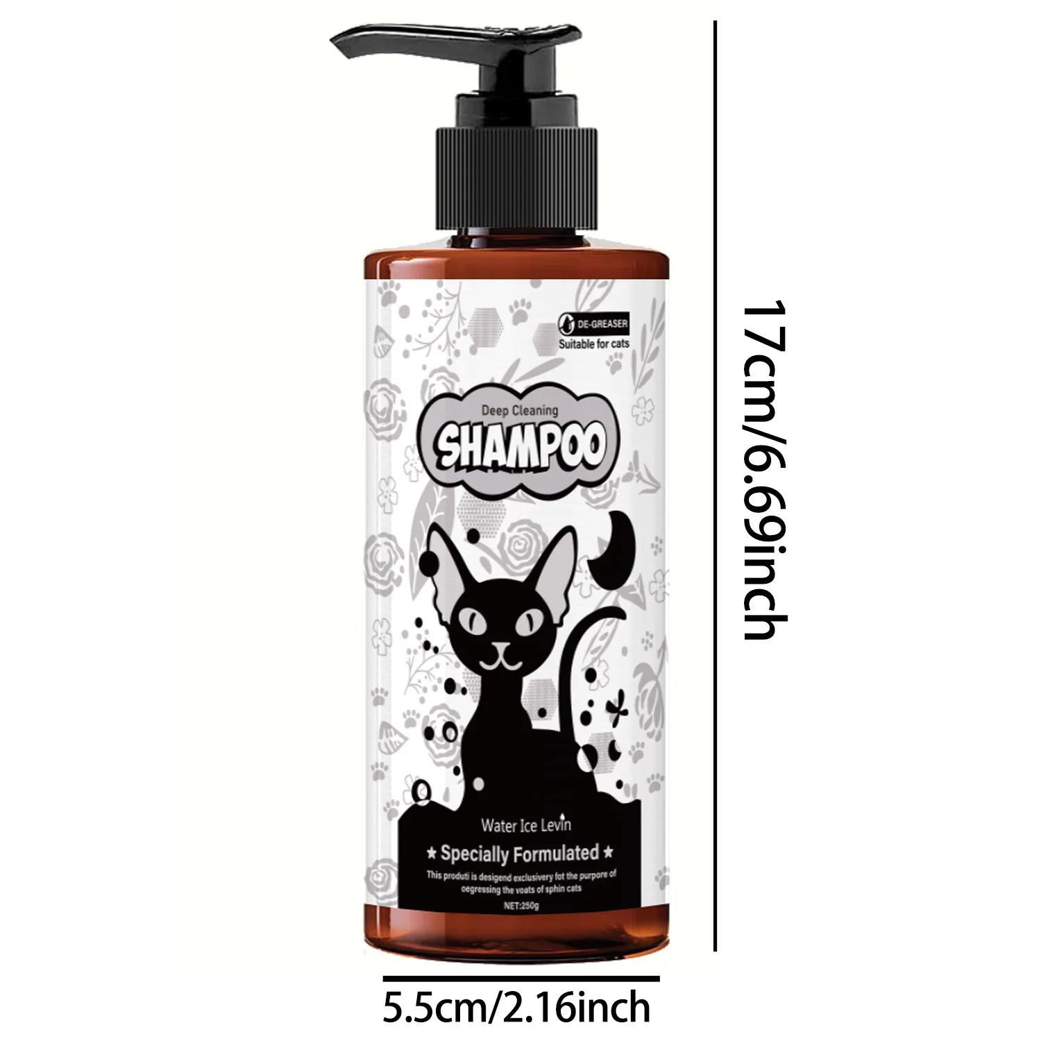 Water Ice Levin Pet Shampoo Deep Cleaning Dog and Cat Fur Wash 250g - 4
