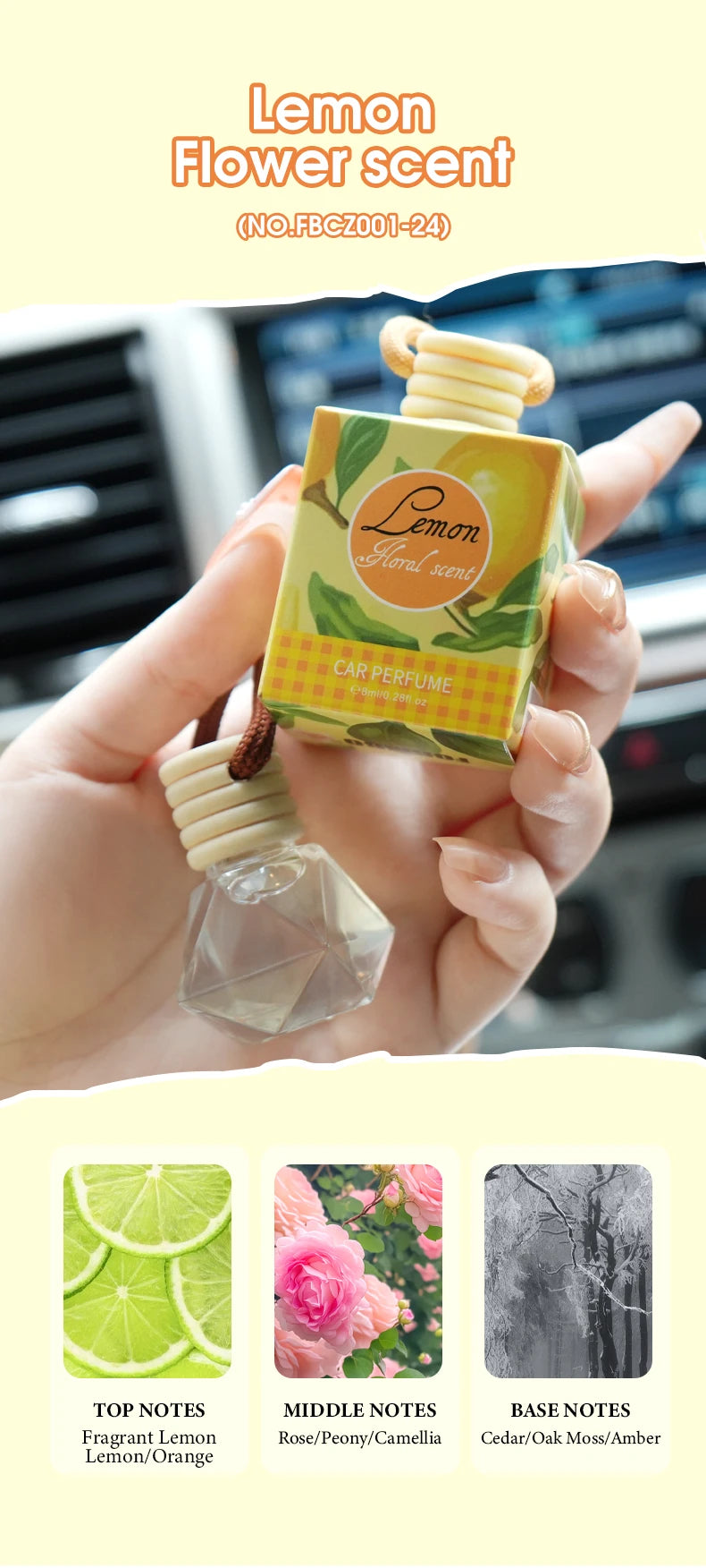FORMBO Hanging Car Air Freshener Aromatherapy Diffuser Bottle - 21