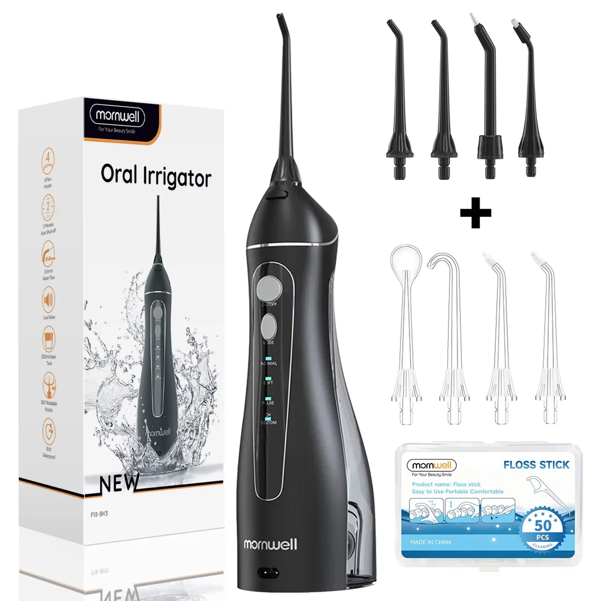 Portable Cordless Water Flosser for Teeth Cleaning