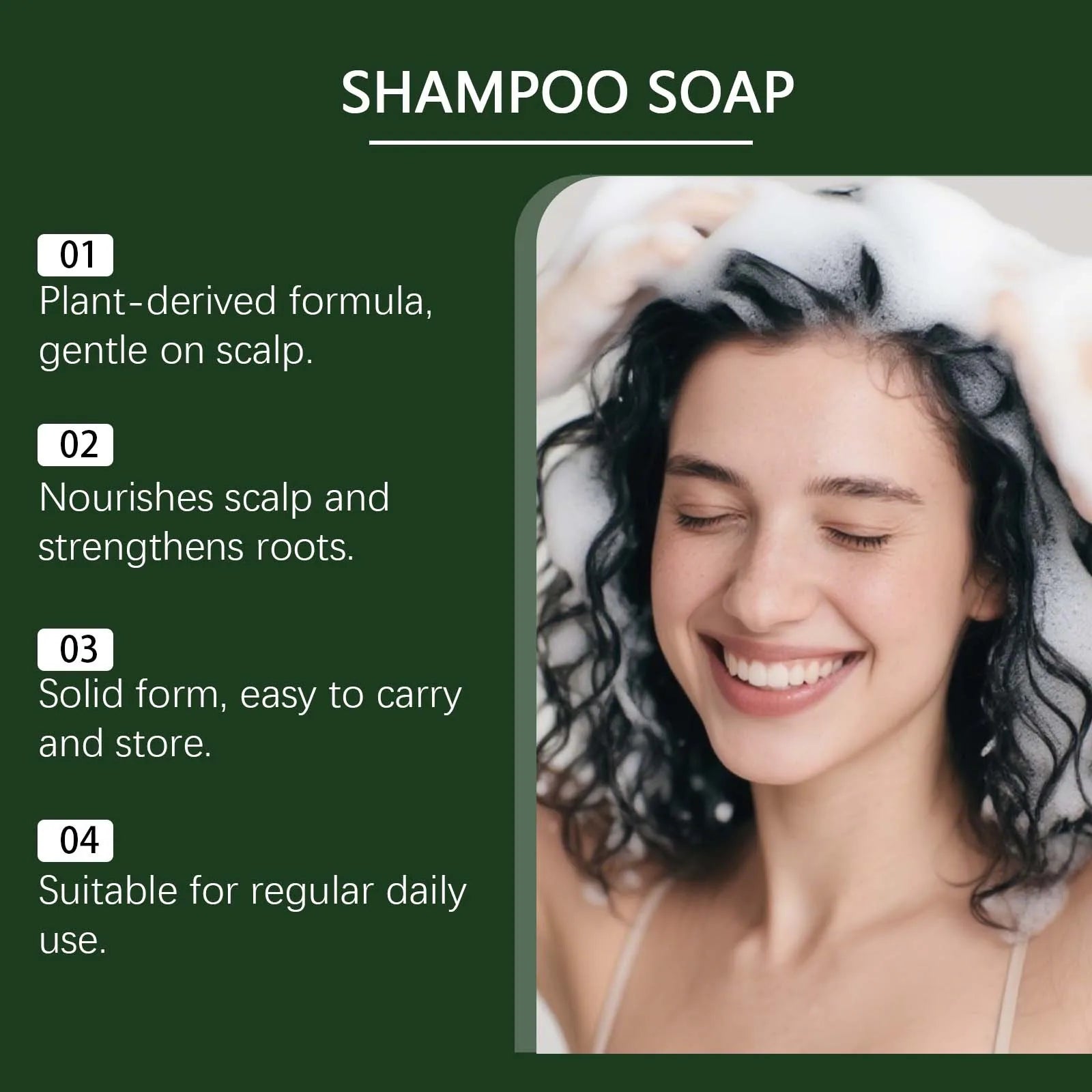 Rosemary Solid Shampoo Bar Hair Loss Prevention Oil Control Soap 120g