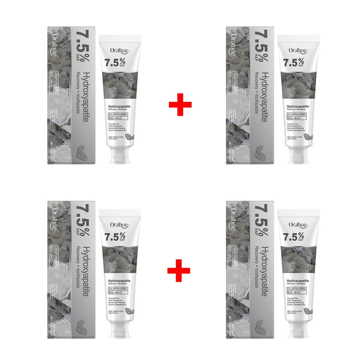 Hydroxyapatite Enamel Repair and Whitening Toothpaste