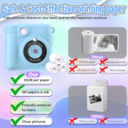Instant Print Camera for Kids with Video and Digital Zoom