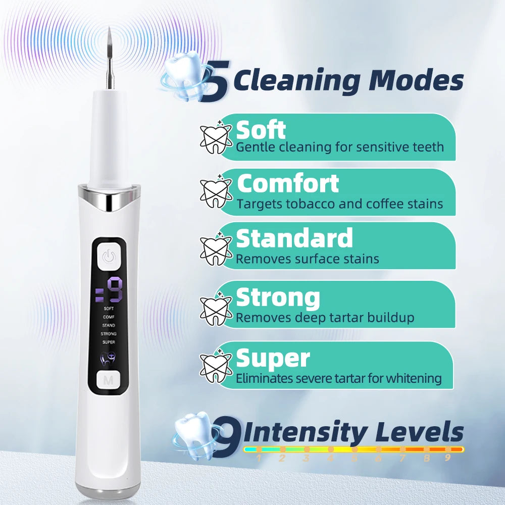 Ultrasonic Electric Teeth Tartar and Plaque Remover - 11