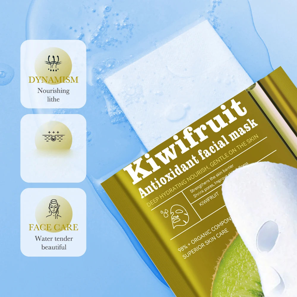 Sadoer Kiwi Fruit Moisturizing Facial Mask Sheet Set