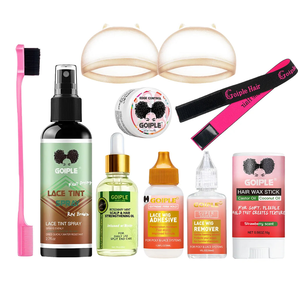 Goiple Lace Wig Installation Kit Adhesive Tint Spray and Edge Control