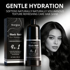 4-in-1 Black Hair Dye Shampoo for Gray Coverage