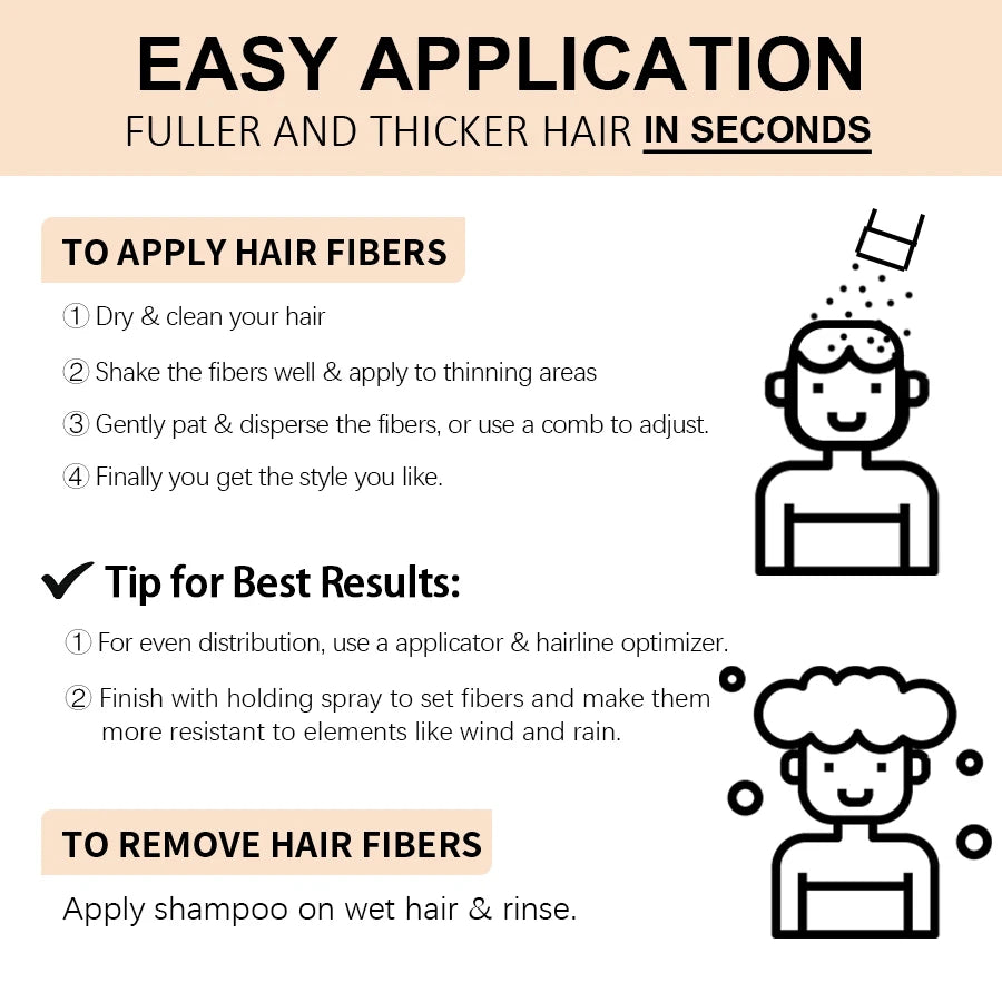 15g Hair Building Fibers for Thinning Hair and Bald Spots