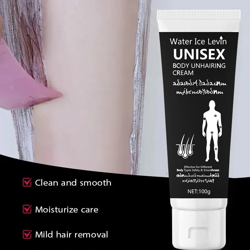 Water Ice Levin Unisex Hair Removal Cream Gentle Body Depilatory 100g