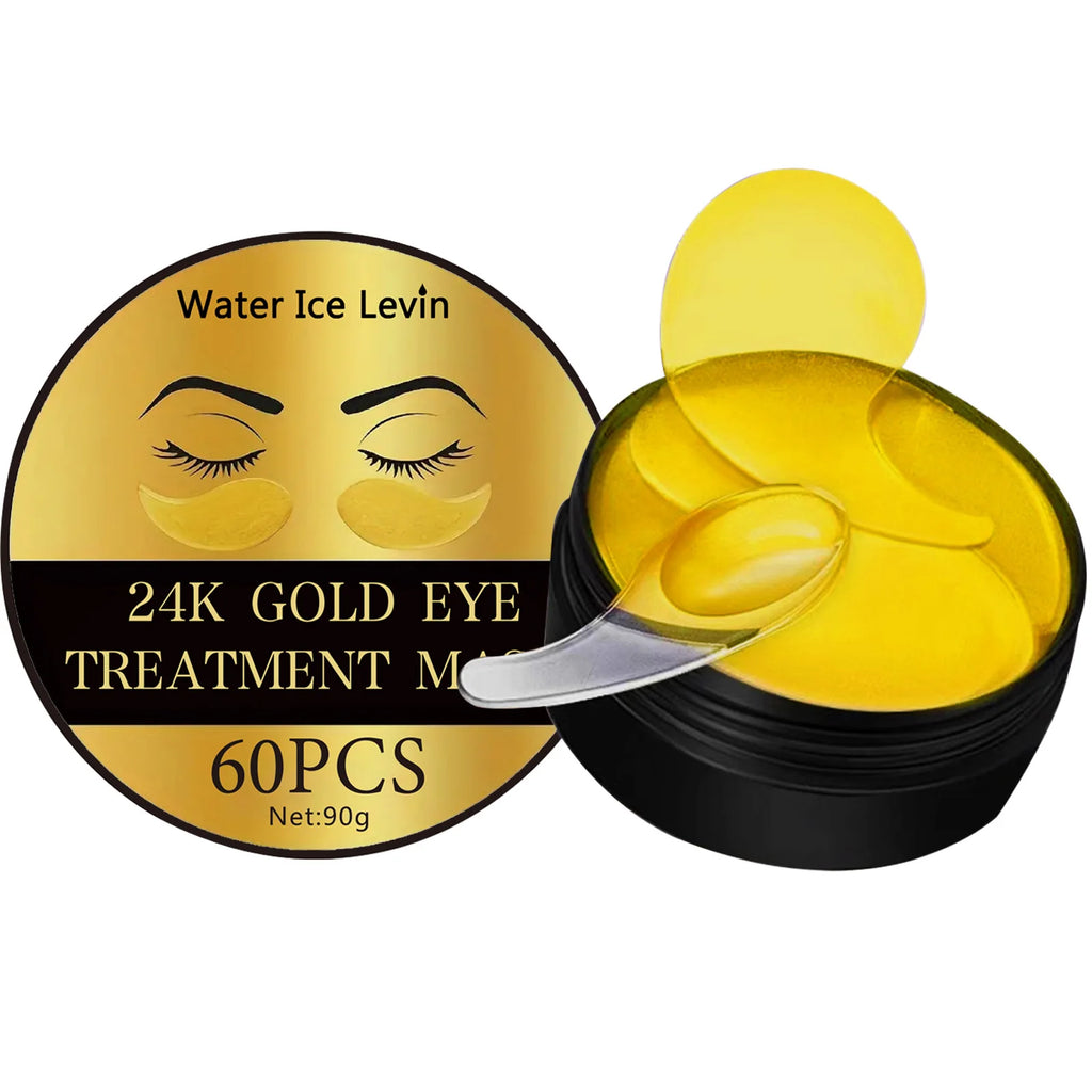 24K Gold Eye Mask Anti Aging Collagen Patches for Dark Circles and Bags