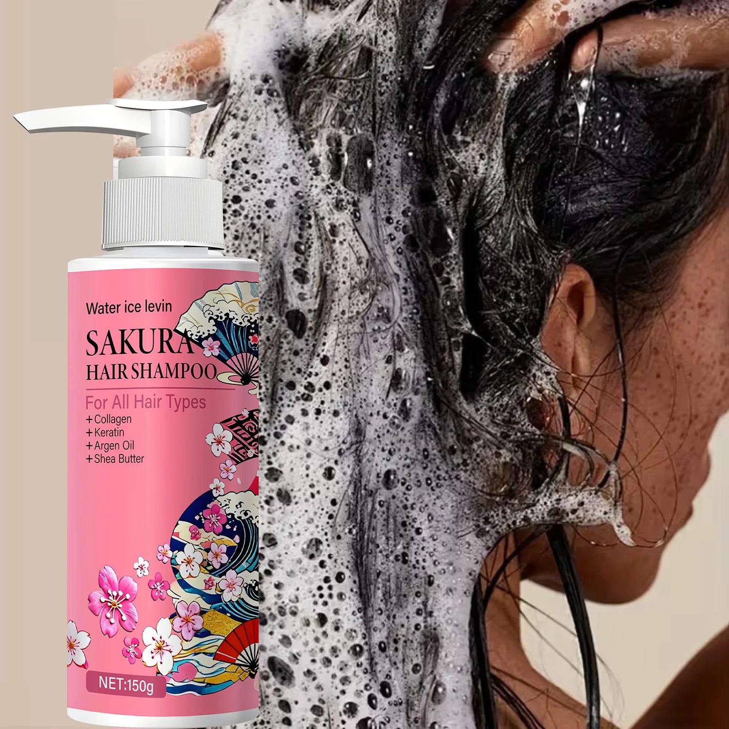 Sakura Hair Shampoo with Collagen Keratin Argan Oil and Shea Butter 150g